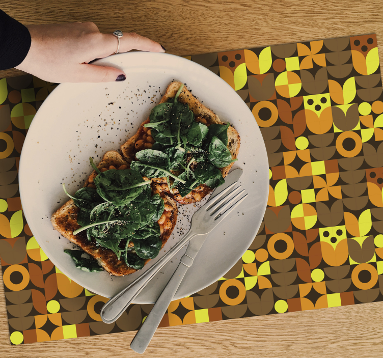 Set de table original motifs géométriques colorés - TenStickers