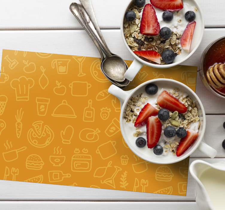 Set de table original motifs icônes de cuisine - TenStickers