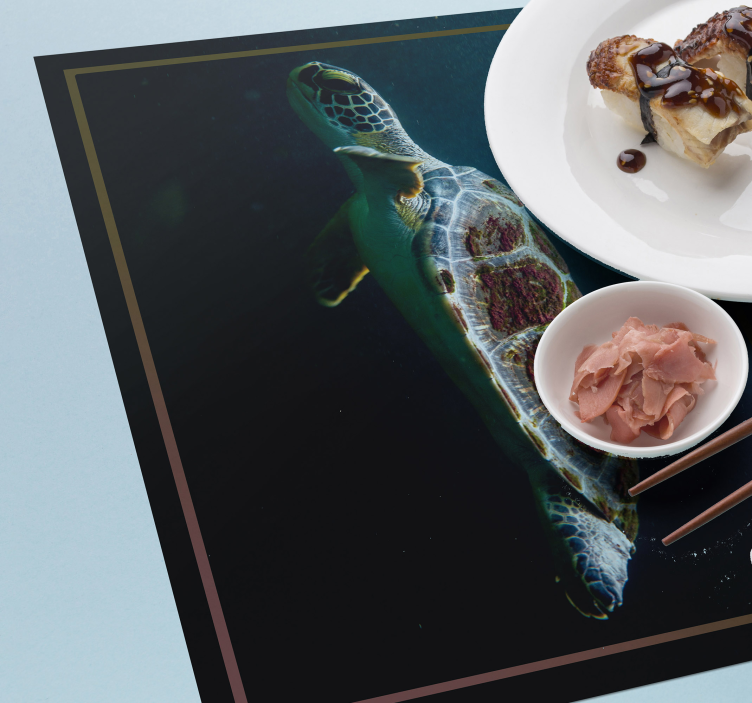 Set de table original paysage aquatique tortue - TenStickers