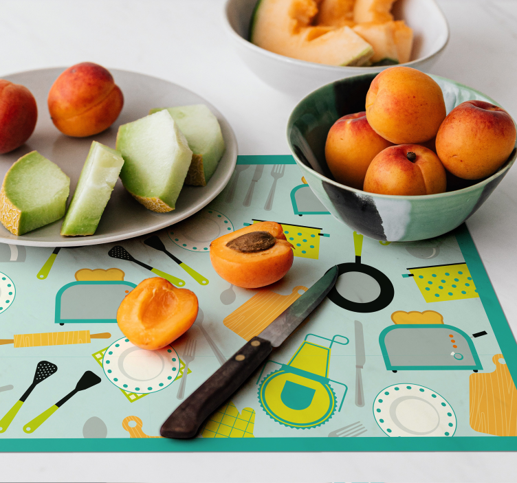 Set de table original thème ustensiles de cuisine - TenStickers