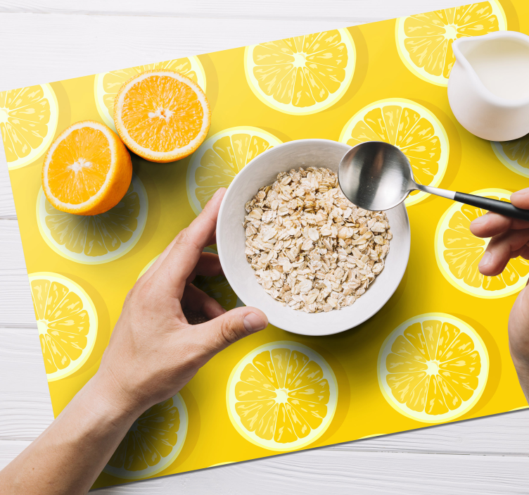 Set de table original tranches de citron éclatantes - TenStickers