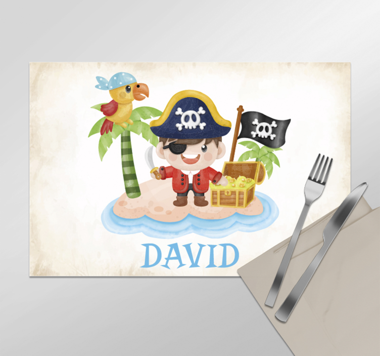 Set de table personnalisé pirate style enfantin - TenStickers