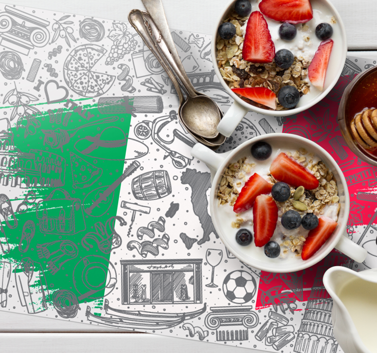 Set de table pour restaurant Fond d'italie - TenStickers