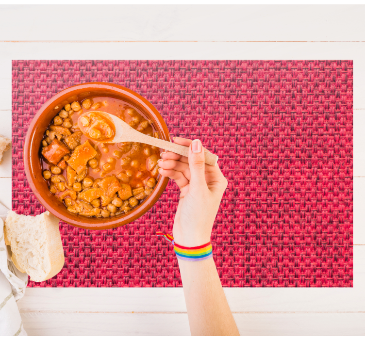 Set de table rouge texturé - TenStickers