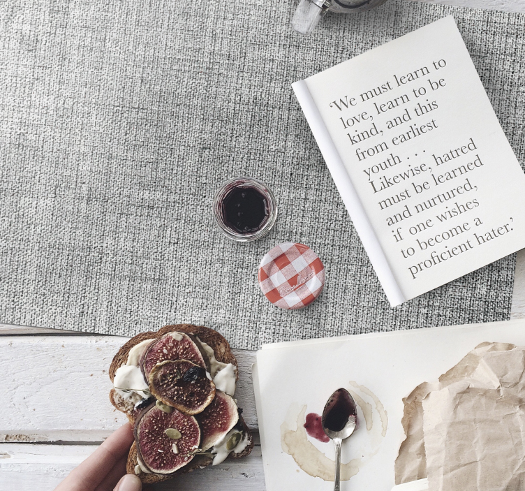 Set de table surface grise texturée - TenStickers