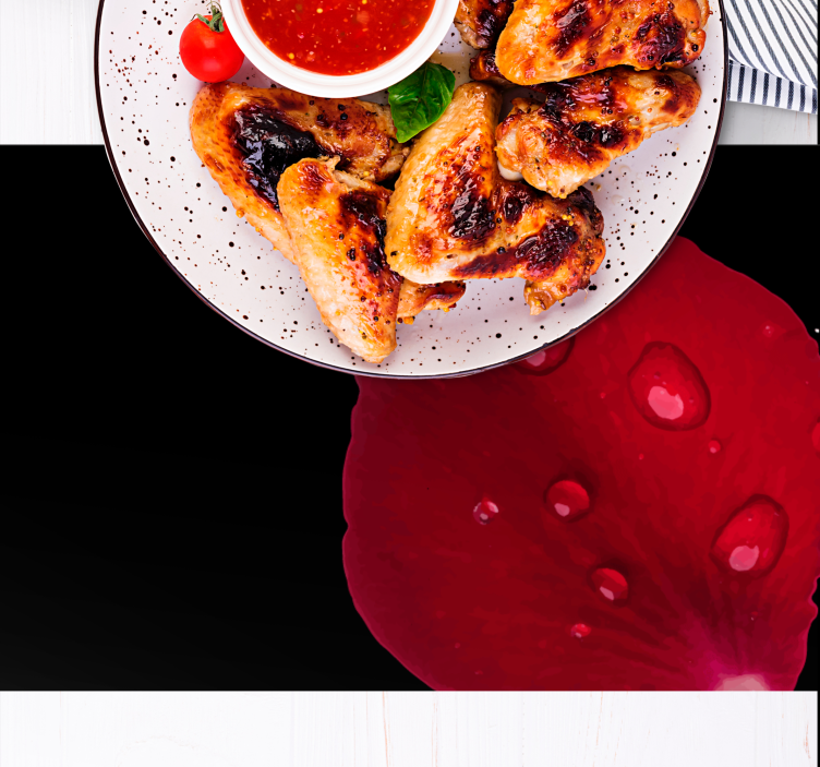 Set de table surface pétale rouge - TenStickers