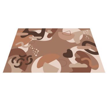 Set de table moderne formes abstraites mocha mousse - TenStickers