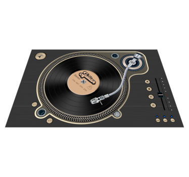 Set de table tourne-disque avec prénom - TenStickers