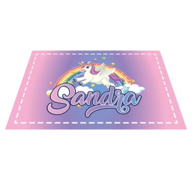 Set de table enfant Licorne avec nom - TenStickers