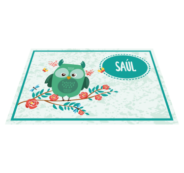 Set de table enfant Hibou personnalisable - TenStickers
