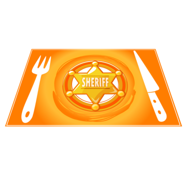 Set de table original thème étoile de shérif - TenStickers
