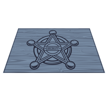 Set de table avec prénom Étoile de shérif - TenStickers