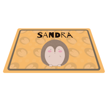 Set de table enfant illustration de hérisson adorable - TenStickers