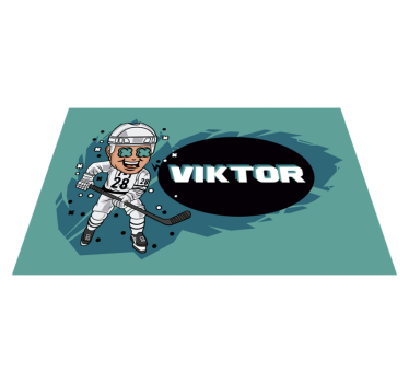 Set de table enfant joueur de hockey cartoon - TenStickers