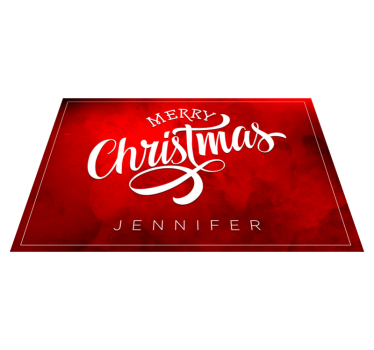 Set de table couleur rouge Texte joyeux noël - TenStickers