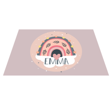 Set de table enfants arc-en-ciel personnalisable - TenStickers
