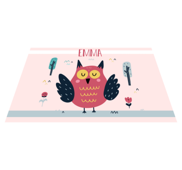 Set de table hiboux avec prénom - TenStickers