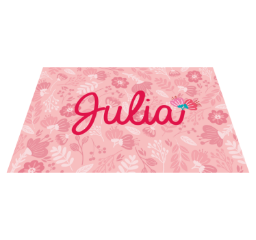 Set de table design Pour Enfants motif de fleurs avec prénom - TenStickers