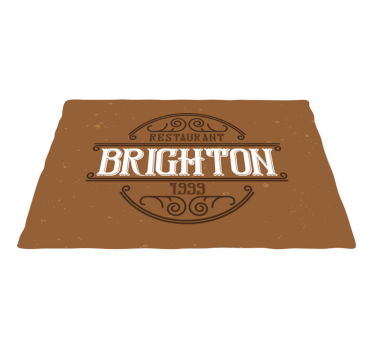 Set de table citation logo restaurant brighton - TenStickers