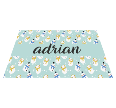 Set de table noël design personnalisé bonhomme de neige - TenStickers