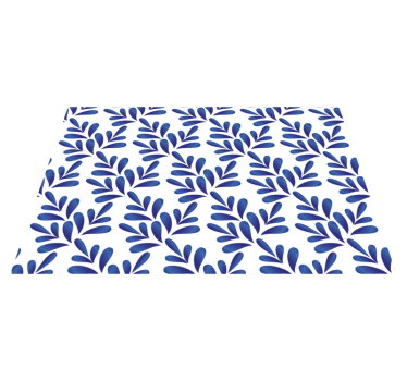 Set de table design tres elegant Porcelaine bleue - TenStickers
