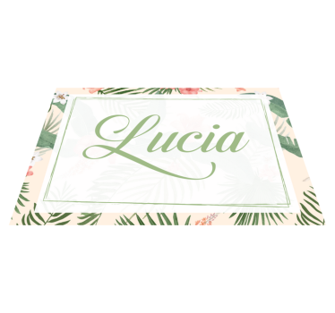 Set de table avec prénom design floral - TenStickers