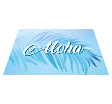 Set de table citation feuilles de palmier aloha - TenStickers