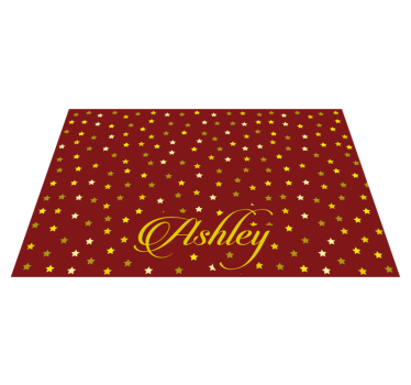 Set de table avec prénom plat personnalisé étoilé - TenStickers