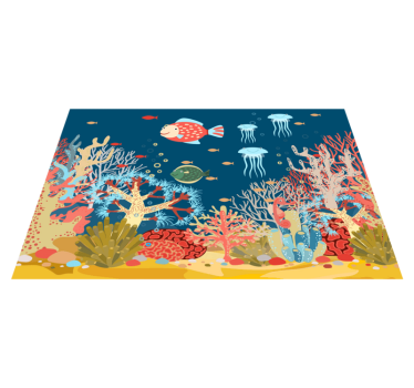 Set de table moderne scène de corail sous-marin - TenStickers
