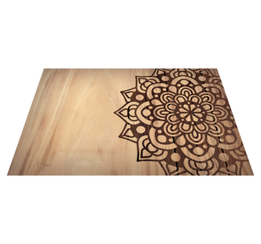 Set de table design en bois sticker de côté en bois - TenStickers