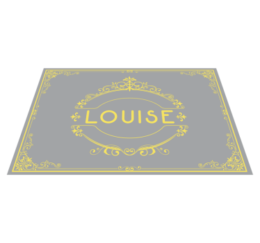 Set de table avec prénom affichage élégant - TenStickers