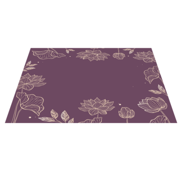 Set de table élégant motif lotus floral - TenStickers