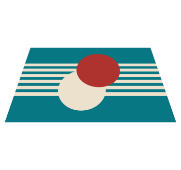 Set de table moderne formes colorées abstraites - TenStickers