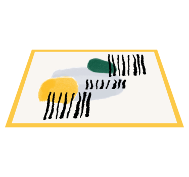 Set de table forme original Art abstrait rianning - TenStickers