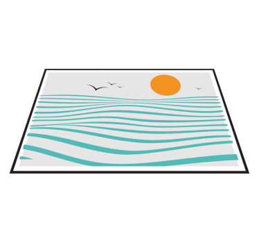 Set de table moderne design vagues élégantes - TenStickers