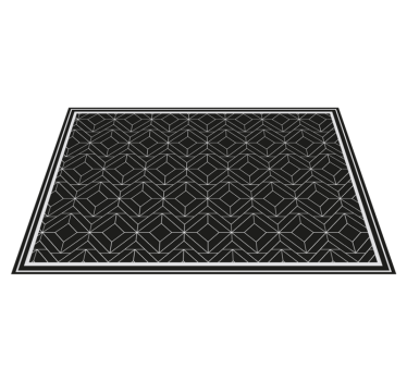 Set de table moderne surface noire géométrique - TenStickers