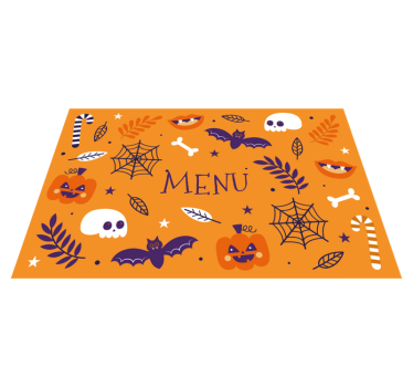 Set de table avec rectangle Conception drôle d'halloween - TenStickers