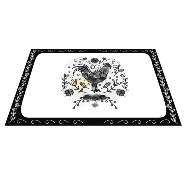 Set de table moderne illustration élégante d'un coq - TenStickers