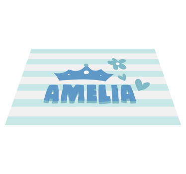 Set de table enfant couronne et nom - TenStickers
