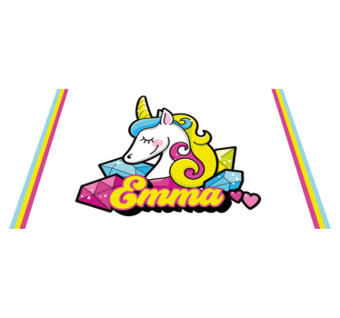 Set de table enfant thème licorne et gemmes - TenStickers