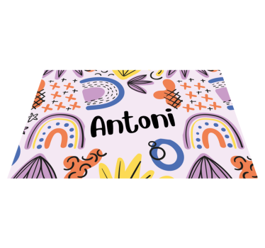 Set de table enfant motifs arc-en-ciel colorés - TenStickers