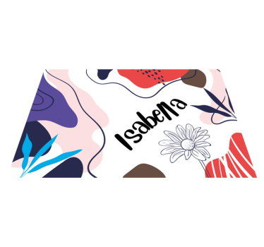 Set de table avec prénom floral abstrait coloré - TenStickers