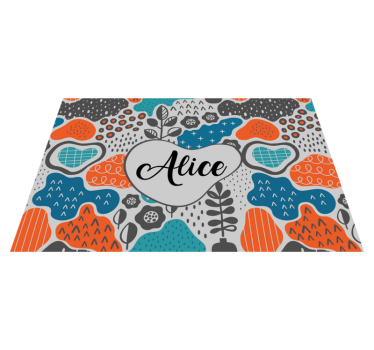 Set de table avec prénom design ludique - TenStickers