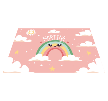 Set de table enfant scène de joyeux arc-en-ciel - TenStickers