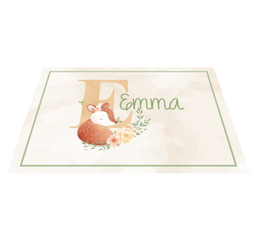 Set de table design pour enfant Cerfs animaux mignons avec nom - TenStickers
