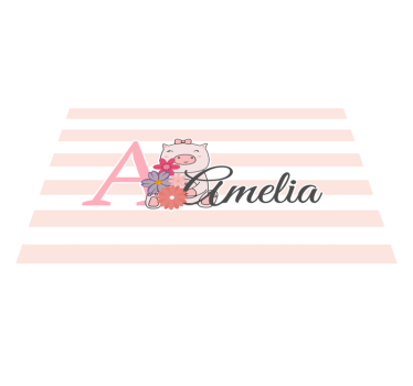 Set de table enfant personnage cochon mignon - TenStickers
