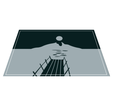 Set de table moderne pont sur l'eau - TenStickers