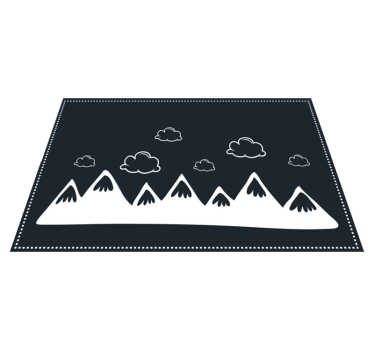 Set de table moderne silhouette de montagne - TenStickers
