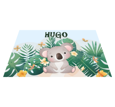 Set de table design enfant koala garçon personnalisable - TenStickers