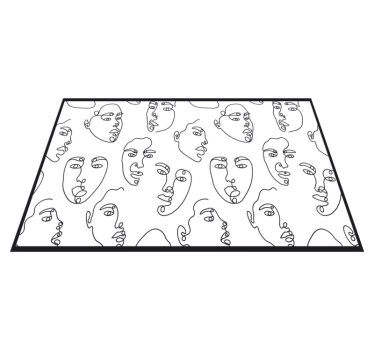Set de table moderne ligne de visage abstrait - TenStickers